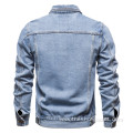 OEM Custom Men's Vintage Light Blue Denim Jacket